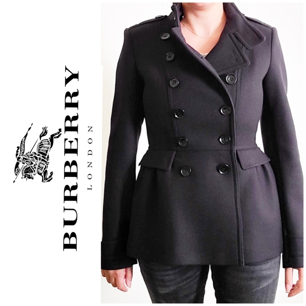 Burberry Black Double-Breasted Trench Coat